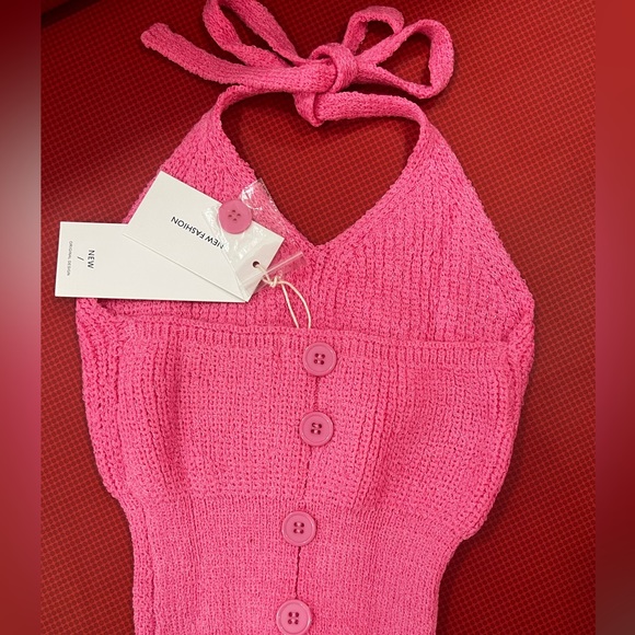 Knit Back-Out Tie neck Top New Fashion Small - Picture 5 of 8